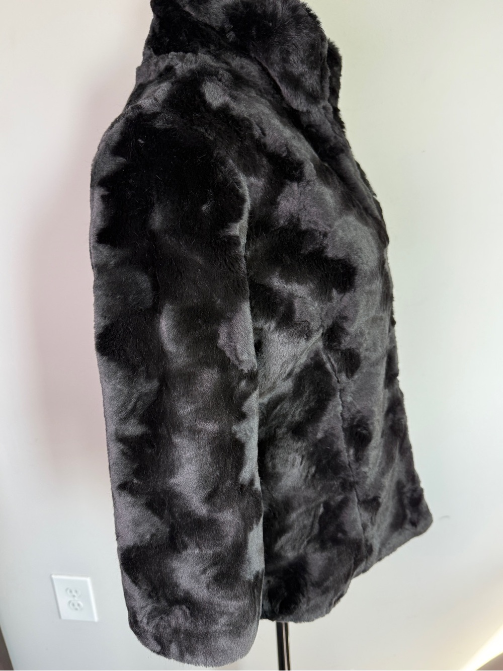 Merona Faux Fur Bolero Jacket Black Sz S - Picture 3 of 7